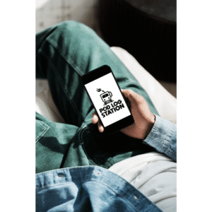 Portfolio image of pod log station mobile mockup